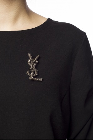 Logo-shaped brooch, zdjęcie 2 Logo-shaped brooch od Saint Laurent
